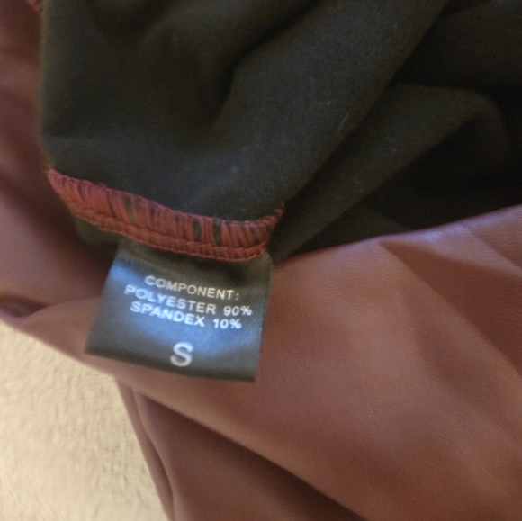 AUSIMIAR Women's Stretchy Faux Leather Fit  Wet Look Leggings Pants. Sexy High - Picture 8 of 8